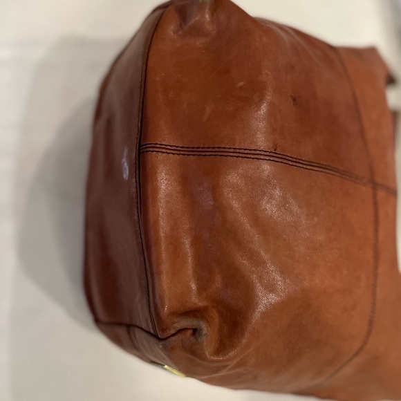 Kooba Large Brown Leather Tote Bag Purse Handbag Boho - Picture 11 of 16